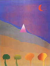 Egypt Blue, One Moon, Four Trees, by Arthur Secunda