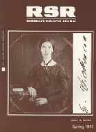 RSR Cover Featuring Only Known Photograph of Emily Dickenson